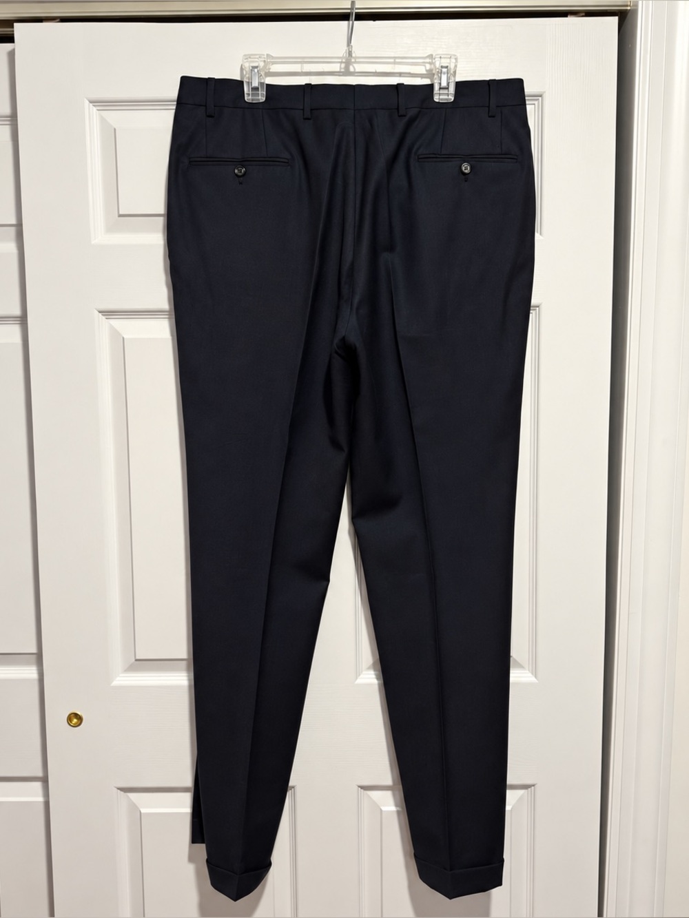Canali 1934 Italy Men’s 2-Piece Suit Check Navy Blue 100% Wool Size 46R / 40x32 - Picture 5 of 12